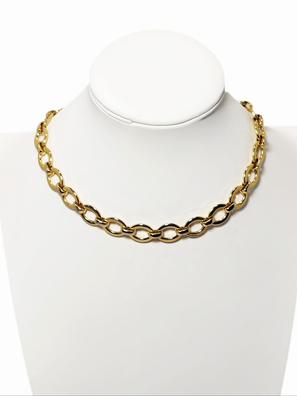 Goldtone Chain Link Collar Necklace